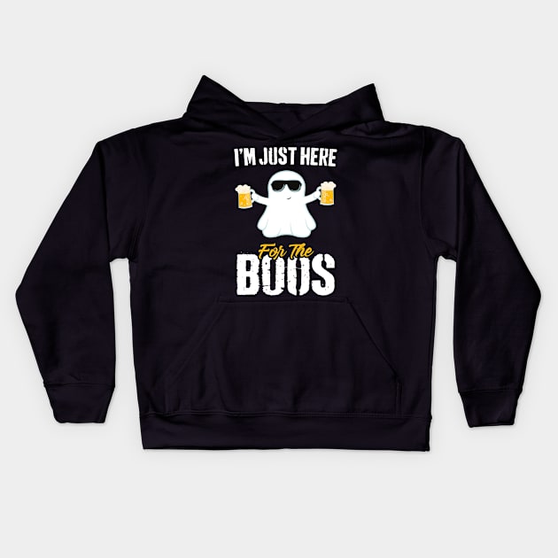 I'm Just Here For The Boos Adult Beer Funny Halloween Kids Hoodie by trendingoriginals